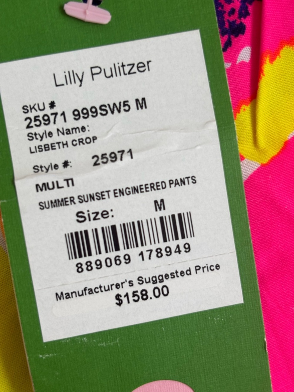 Lilly Pulitzer Women’s cropped Multicolor Printed Palazzo Pants - vibrant tiedye - Picture 2 of 4